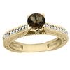 Image 1 : 0.71 CTW Quartz & Diamond Ring 14K Yellow Gold - REF-53M2K