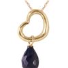 Image 1 : Genuine 3.3 ctw Sapphire Necklace 14KT Yellow Gold - REF-30M7T
