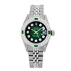 Image 1 : Rolex Pre-owned 26mm Womens Custom Green Vignette Stainless Steel - REF-470X2K