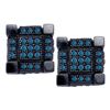 Image 1 : Mens Round Blue Color Enhanced Diamond 3D Cube Square Cluster Earrings 1/3 Cttw 10kt White Black-ton