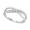 Image 1 : Diamond Band Ring 1/10 Cttw 10kt White Gold