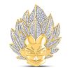 Mens Diamond Super Saiyan Charm Pendant 3/4 Cttw 10kt Yellow Gold