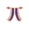 Genuine 4.5 ctw Amethyst Earrings 14KT Rose Gold - REF-38A5K