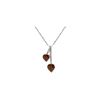 Genuine 1.40 ctw Garnet Necklace 14KT White Gold - REF-23Z8N