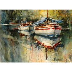 Brent Heighton - Born 1954, Boats on th