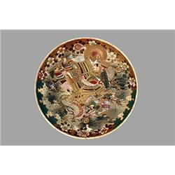 Japanese Satsuma Earthenware Charger - 
