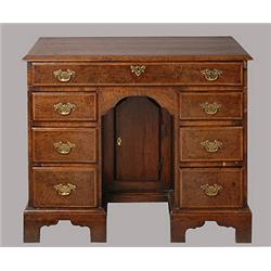 George II Pollard Oak Kneehole Writing 