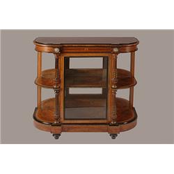 Victorian Root Walnut Side Cabinet - En
