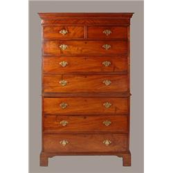George III Mahogany Chest-on-Chest - En