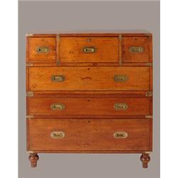 Victorian Teak Military Chest - English