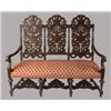 Image 1 : Fine Walnut Triple-Chair-Back Settee - 
