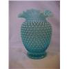 Image 1 : Blue Opalescent Fluted Vase