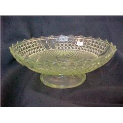 Vaseline Glass Fruit Bowl