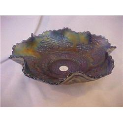 Amethyst Carnival Glass Bowl