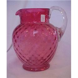 Cranberry Glass Pitcher