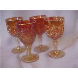 Carnival Glass Wine Glasses
