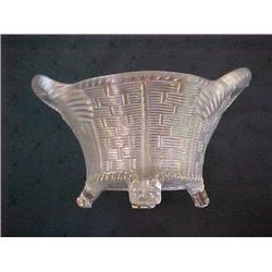 Carnival Glass White Basket