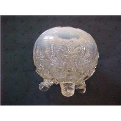 Clear to Opalescent Glass Rose Bowl