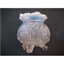 Clear to Opalescent Glass Rose Bowl