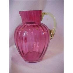 Cranberry Glass Pitcher