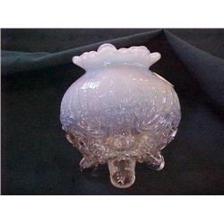 Clear to Opalescent Glass Rose Bowl