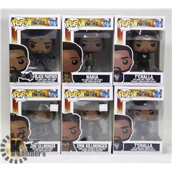 LOT OF 6 ASSORTED FUNKO POP VINYL FIGURES.