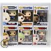 Image 1 : LOT OF 6 ASSORTED FUNKO POP VINYL FIGURES.