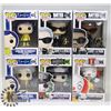 Image 1 : LOT OF 6 ASSORTED FUNKO POP VINYL FIGURES.