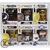 Image 1 : LOT OF 6 ASSORTED FUNKO POP VINYL FIGURES.