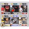 Image 1 : LOT OF 6 ASSORTED FUNKO POP VINYL FIGURES.