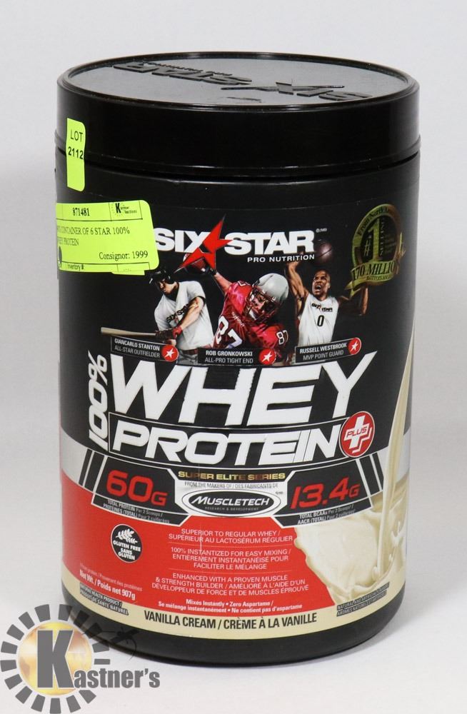 907G CONTAINER OF 6 STAR 100 WHEY PROTEIN