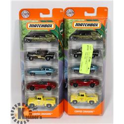 2 BOXES OF 5 MATCHBOX COLLECTOR CARS