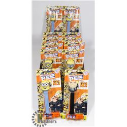 CASE OF 12 DESPICABLE ME PEZ DISPENSERS W/PEZ