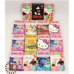 LOT OF ASSORTED KIDS BAND-AIDS