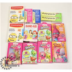 LOT OF ASSORTED BAND-AIDS.