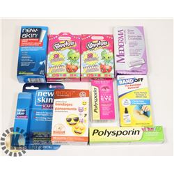 LOT OF ASSORTED BAND-AIDS AND POLYSPORIN