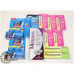 LOT OF ASSORTED BAND-AIDS AND POLYSPORIN