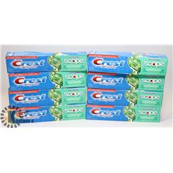 LOT OF CREST TOOTHPASTE.