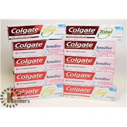 LOT OF COLGATE TOOTHPASTE.