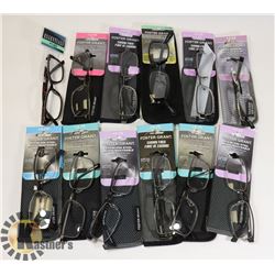 LOT OF ASSORTED READING GLASSES.