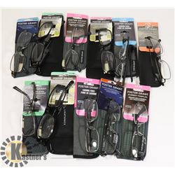 LOT OF ASSORTED READING GLASSES.