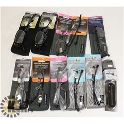 LOT OF ASSORTED READING GLASSES.