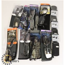 LOT OF ASSORTED READING GLASSES.