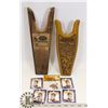 Image 1 : VINTAGE SET OF 2 WOODEN COWBOY BOOT