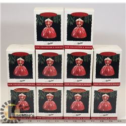 BOX OF HALLMARK HOLIDAY BARBIE COLLECTOR