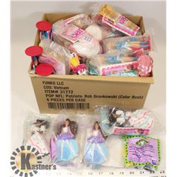 BOX OF ASSORTED VINTAGE HAPPY MEAL TOYS.