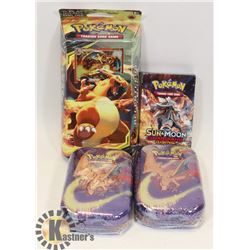 LOT OF POKÉMON THEME DECKS & COLLECTORS TINS WITH