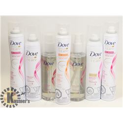 LOT OF DOVE HAIR SPRAY PRODUCT