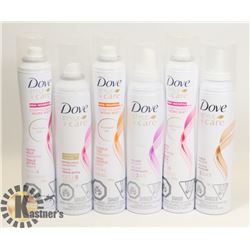 LOT OF DOVE HAIR SPRAY PRODUCT