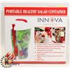 Image 1 : NEW 2 PACK PORTABLE SALAD CONTAINER